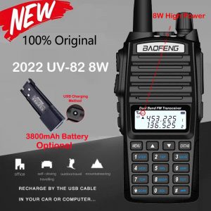 Baofeng UV-82 Plus 8W Tri-Power 8/4/1W Walkie Talkie Dual Band Transceiver UV-82HP Hunting CB Two Way Radio