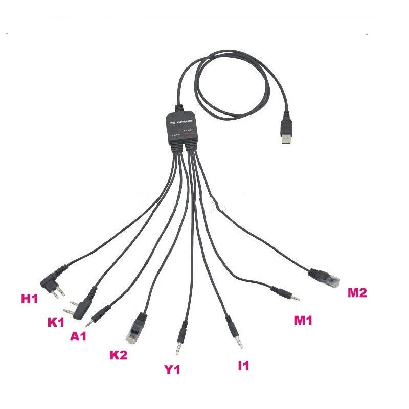 8 in 1 Radio Programming Cable Computer USB cable for Kenwood Baofeng Motorola Yaesu for Icom Walkie Talkie Car Radio - Image 2