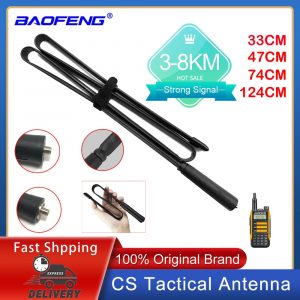 Baofeng CS Tactical Antenna Walkie Talkie Foldable For UV-16 Pro UV-5R UV-82 BF-888S UV-10R UV-9R Plus SMA-Female Dual Band Ham Radio