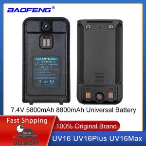 Baofeng UV16 Universal Battery 8800mAh Spare 5800mAh Rechargeable Battery For Baofeng Walkie Talkie UV16S UV-16 MAX UV16 V1 V2