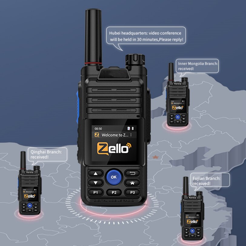 Internet Radio Zello Unlimited Range Poc Radio 6800mAH Real Ptt Bluetooth Network 4G Walkie Talkie for Hunting Trolley Talkie