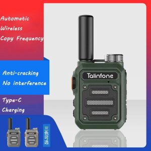 Talinfone G63 Automatic Wireless Copy Frequency UHF Walkie Talkie Mini Handheld FM Transceiver Type-C Charging