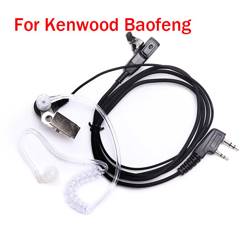Covert Acoustic Air Tube Earbud Headset Earpiece K head Headphone For Kenwood Baofeng Walkie Talkie
