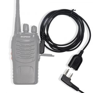 Kenwood Audio Cable Adapter K port 2 Pin Extension Cord For Baofeng UV-5R BF-888S UV-82 Walkie Talkie Headset Speaker Mic