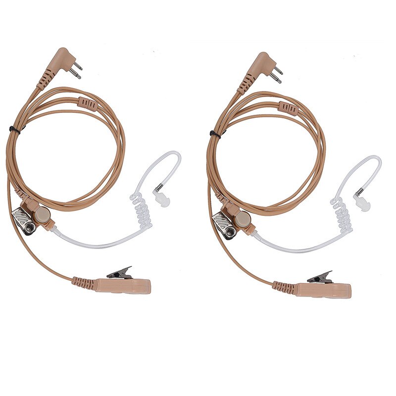 Motorola 2-pin Flesh Skin Beige Color Dual PTT Covert Two Way Radio Earpiece EP450 CP200D DEP450 Headset
