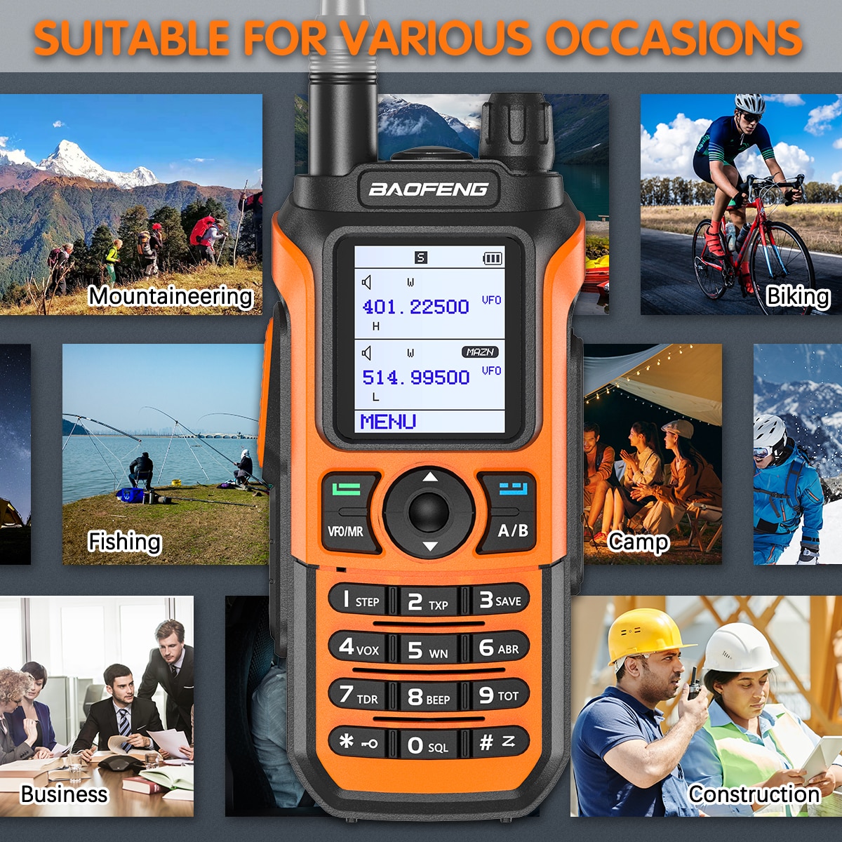 Baofeng UV-21 Pro 10W Walkie Talkie Long Range Portable Ham Radios Type-c Amateur Two-Way Radio UHF VHF For Hunting