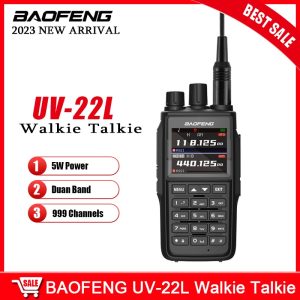 Baofeng UV-22L Walkie Talkie Dual Band 5W Power 1800mAh Portable Two Way Radios BF-UV22L One Click Frequency Matching
