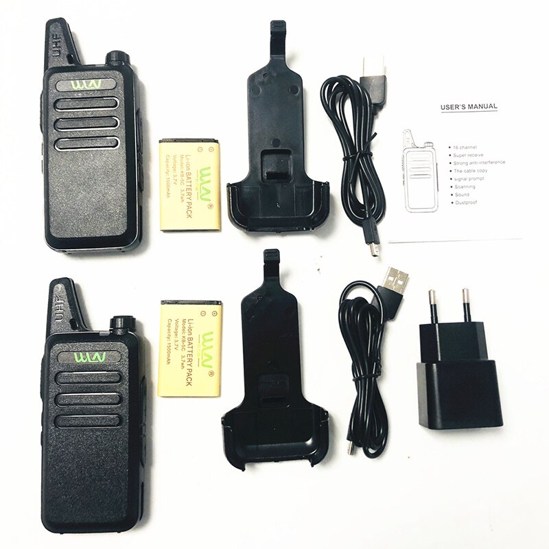2pcs WLN KD-C1 MINI Handheld Transceiver Two Way Radio Ham Communicator Radio Station Mi-Ni Walkie Talkie - Image 6