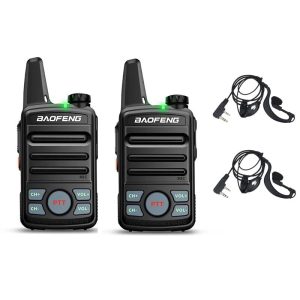2pcs mini Walkie Talkie Baofeng BF-T99 Mini Dual PTT UHF 400-470MHz 2W 16CH Ham Amateur Radio with Earpieces