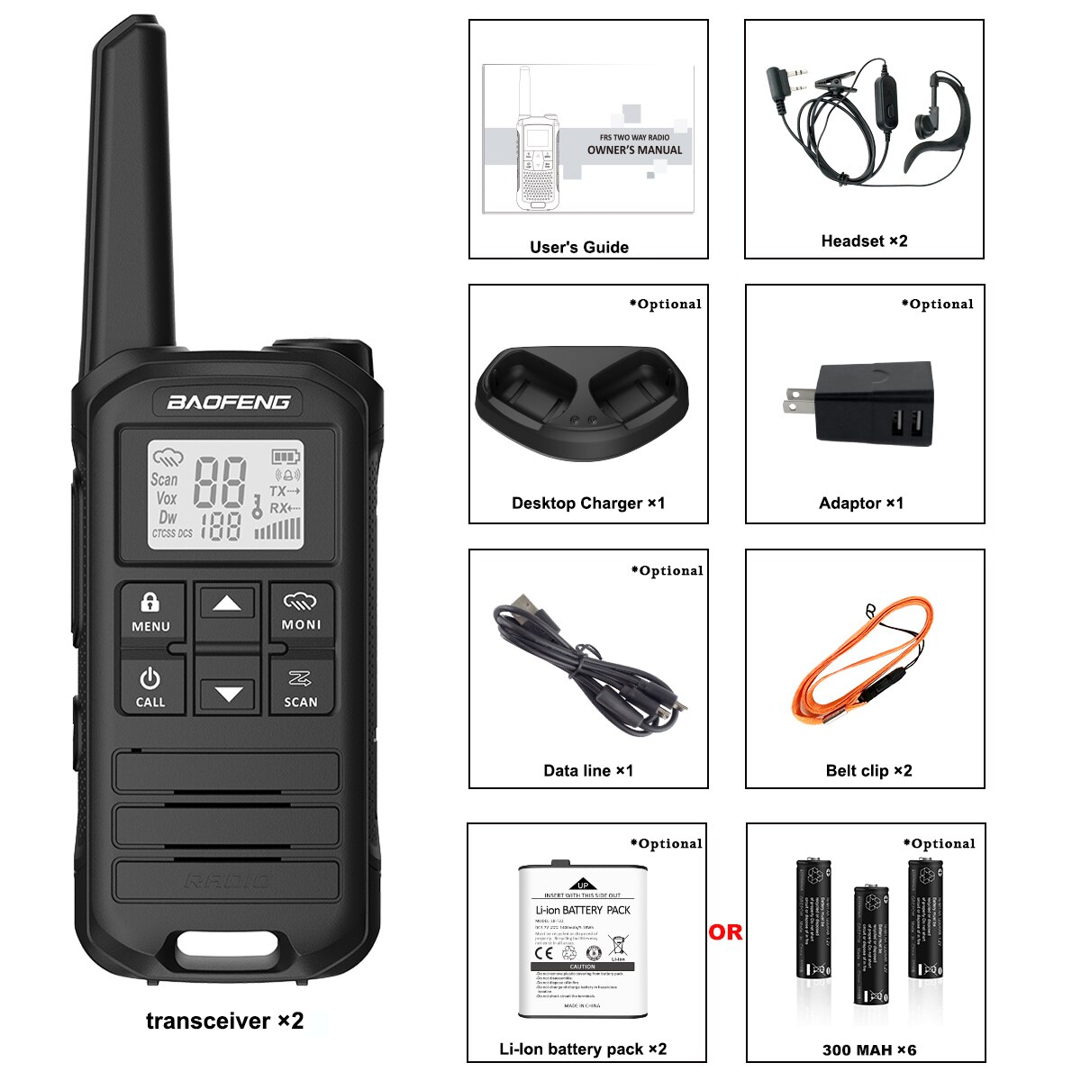 Baofeng FRS 22A Portable Walkie Talkie Channel Scan Function Baofeng Type-C USB connector for charging Two way radio - Image 2