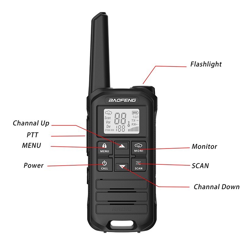 Baofeng FRS 22A Portable Walkie Talkie Channel Scan Function Baofeng Type-C USB connector for charging Two way radio - Image 5