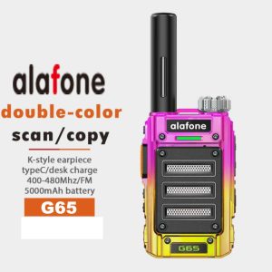 Alafone G65 Mini Walkie Talkie UHF 400-480 Mhz Fast Scan Copy Frequency Scrambler Encrypt Wireless Radio Communication