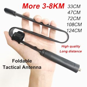 High Quality Baofeng UV-5R UV-9R Foldable CS Tactical Antenna for Baofeng UV-82 SMA-Female UV-10R Walkie Talkie Antenna Accessories