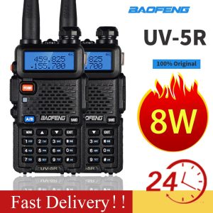 2pcs Baofeng UV-5R Walkie Talkie High Power Amateur Ham CB Radio Station Dual Band Transceiver 5KM Intercom
