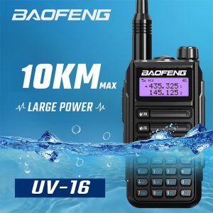 Baofeng Powerful Walkie Talkie UHF VHF Dual Band UV-16 With Type-C Cable Ham Two Way Radios