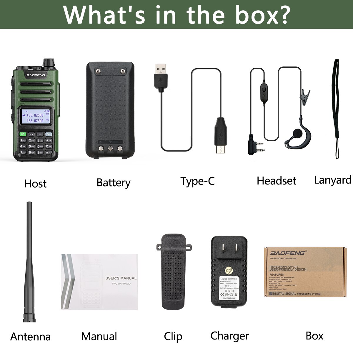 Baofeng UV-13 PRO High Power Antenna Rechargeable Walkie Talkie TYPE-C Charger Long Range Transceiver Ham Two Way Radio - Image 5