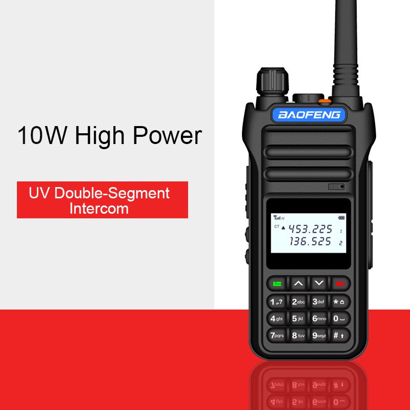 Baofeng BF-8000D 10W 30km Walkie Talkie High Power Dual Band Handheld Two Way Radio Communicator HF Transceiver Amateur Handy Radio