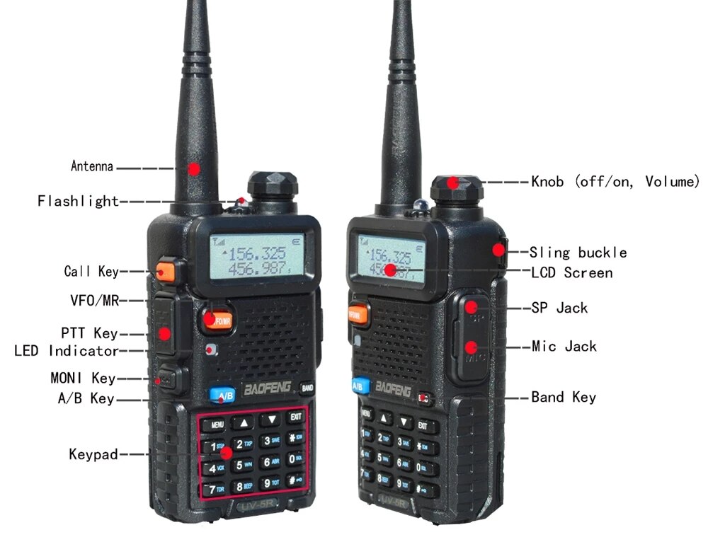 Baofeng Walkie Talkie UV-5R Two Way Radio VHF UHF 136-174MHz 400-520MHz Portable Transceiver - Image 4