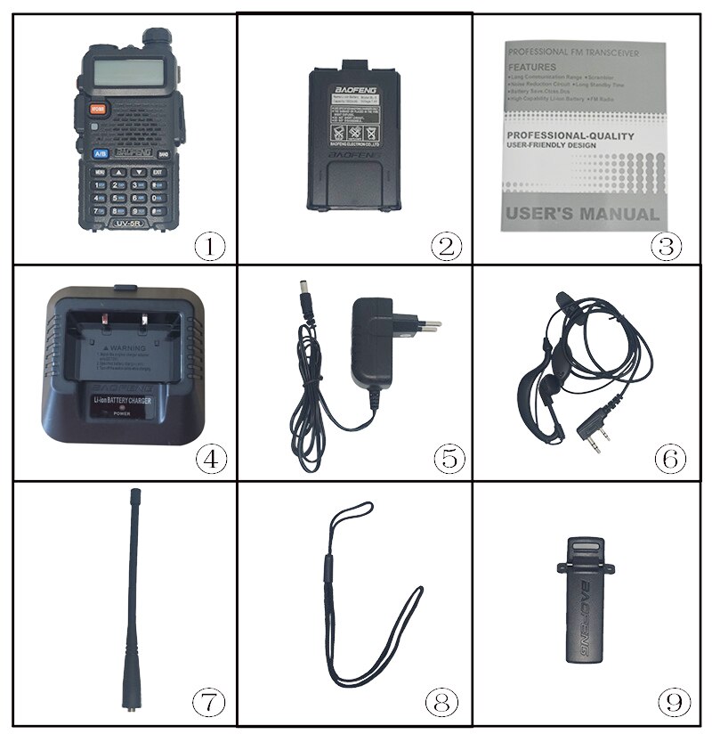 Baofeng Walkie Talkie UV-5R Two Way Radio VHF UHF 136-174MHz 400-520MHz Portable Transceiver - Image 6