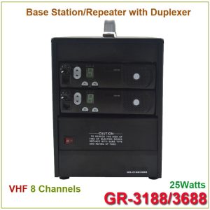 Motorola GR-3188/3688 Two-way Radio Base Station Repeater VHF 136-174MHz 25Watts 8 Channels with Duplexer
