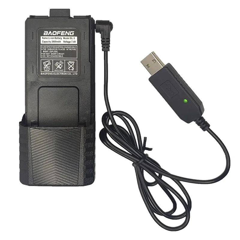 Baofeng UV-5R Walkie Talkie Battery Type-C USB BL-5R 2600mAh 3000mAh Battery for Walkie Talkie BF-F8 UV-5RE UV-5RA UV-5RB - Image 4