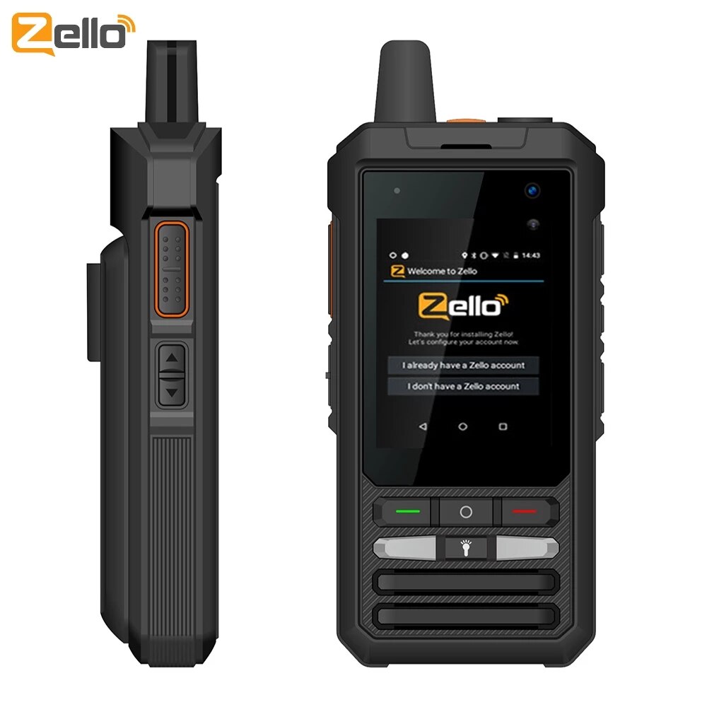 Dual Sim PTT POC Walkie Talkie IP68 Waterproof 4G Android phone Two Way Radio Ham Long Range 8GB ROM GPS MIC CB 100KM