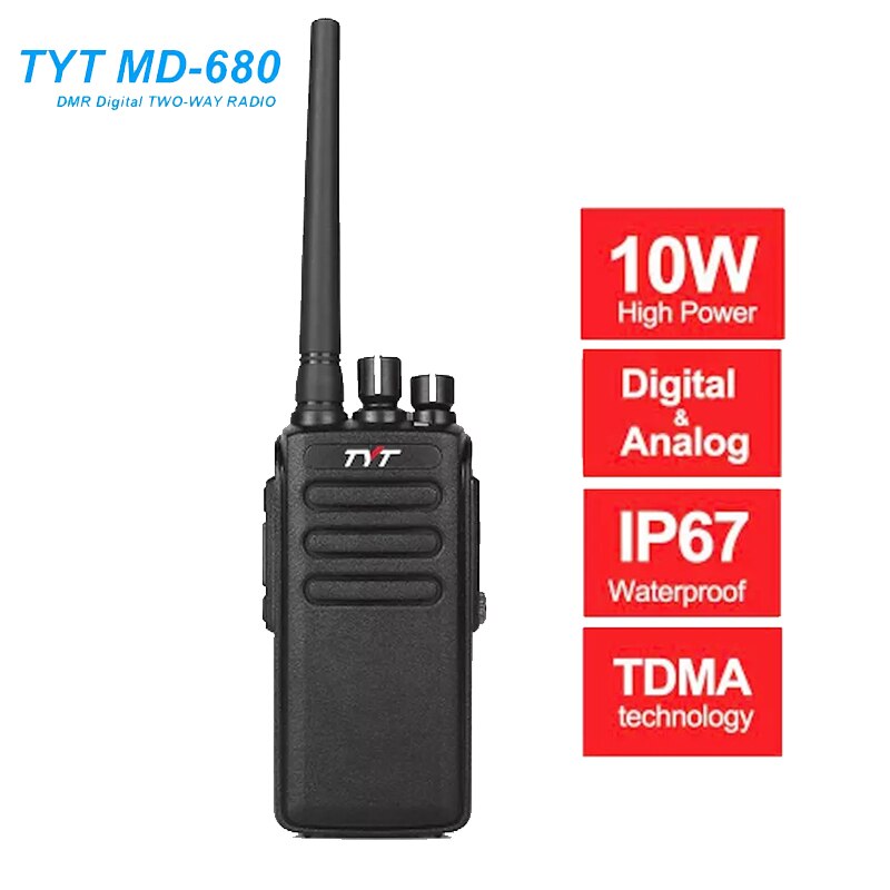 TYT MD-680 DMR Encryption Waterproof Transceiver Explosion-proof Intercom Radio Long Range Walkie Talkie