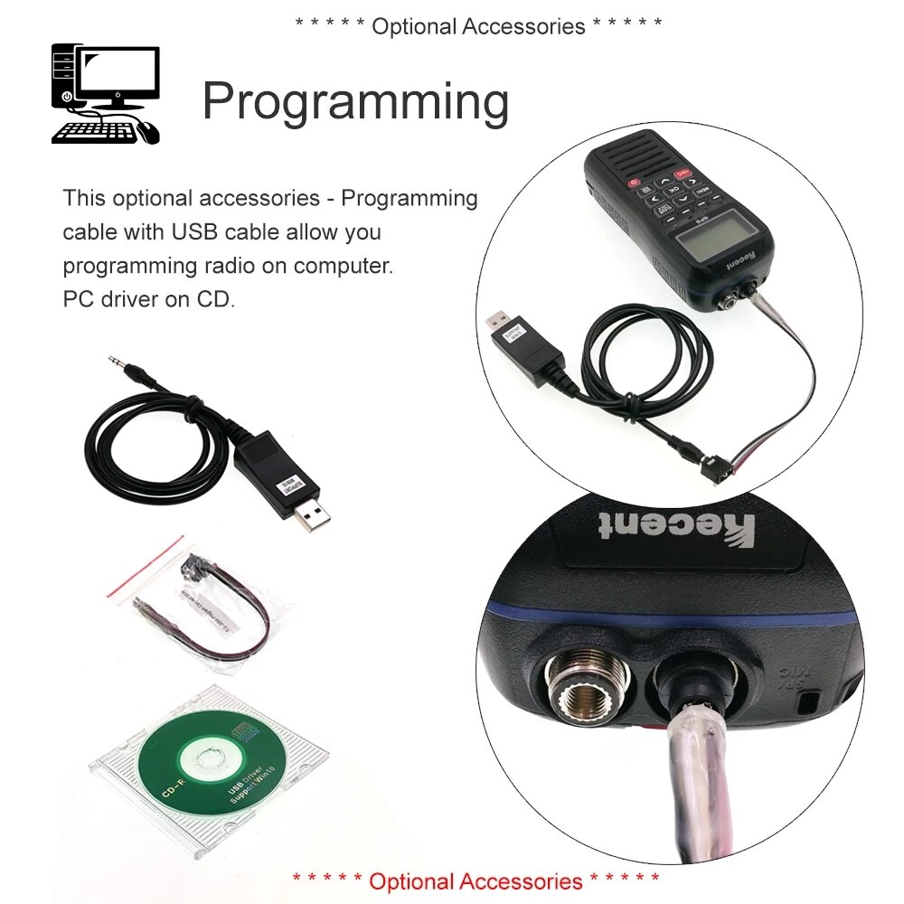 Recent RS-38M Marine Radio VHF IP67 Waterproof Float Walkie Talkie Tri-watch 156.025-157.425MHz Transceiver Two Way Radio - Image 5