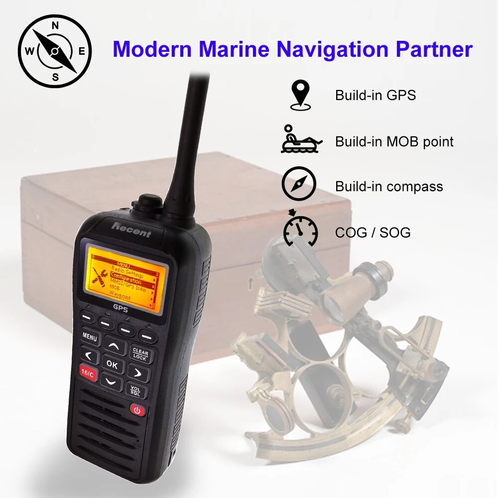 Recent RS-38M Marine Radio VHF IP67 Waterproof Float Walkie Talkie Tri-watch 156.025-157.425MHz Transceiver Two Way Radio - Image 6
