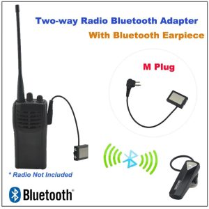 Walkie Talkie Bluetooth Earphone M Plug Wireless Headset W/ Earpiece for Motorola Radio GP300 GP88 GP88S GP3688 CP140 GP3188