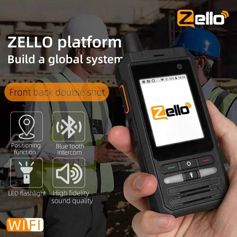 Zello POC Talkie-walkie Android 4G Lte 3G GSM Poc Network Two Way Radio GPS WiFi BT 500km Zello Walkie Talkie With Sim Card - Image 2