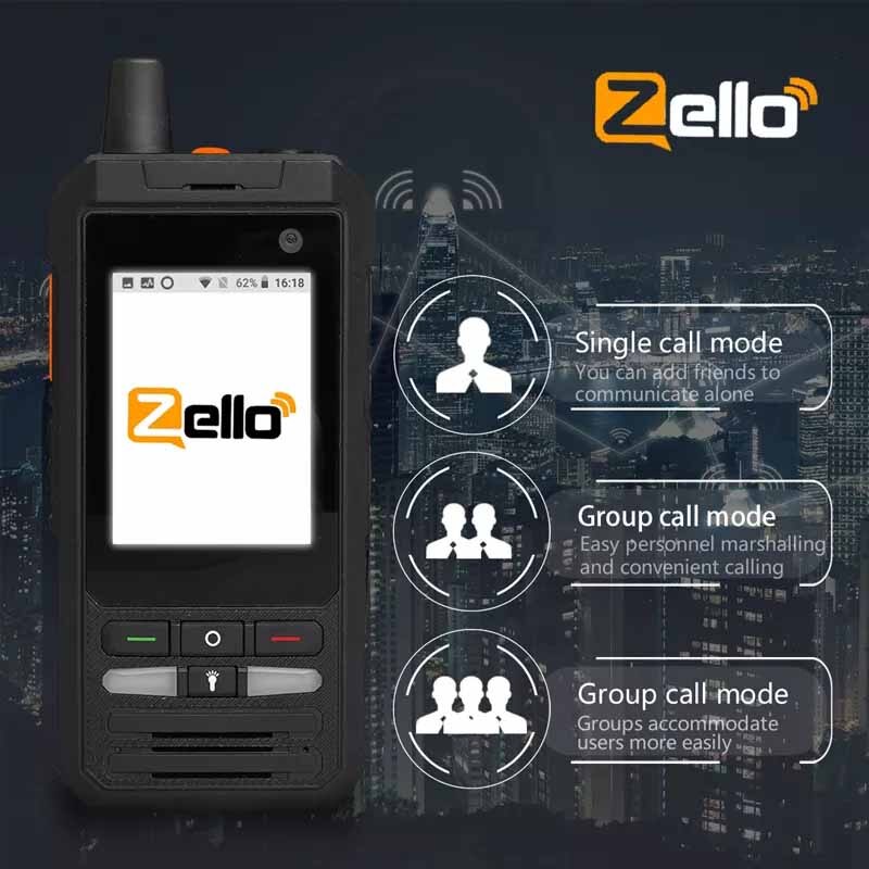 Zello POC Talkie-walkie Android 4G Lte 3G GSM Poc Network Two Way Radio GPS WiFi BT 500km Zello Walkie Talkie With Sim Card - Image 3