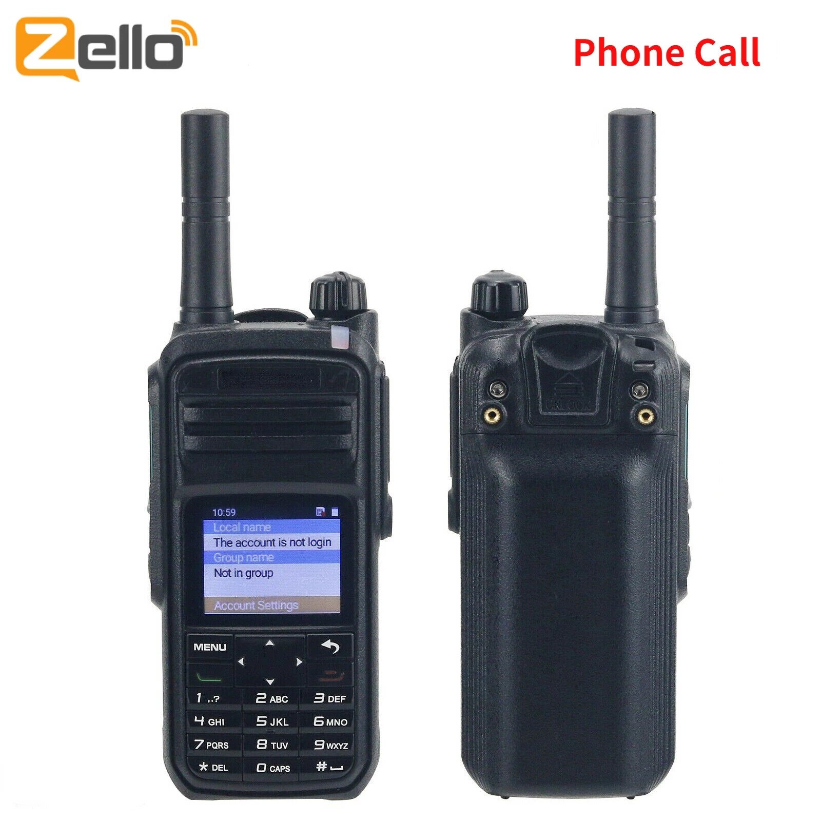 Zello Walkie Talkie 4G Sim Android Phone Call POC Intercom 2 Way Radio Ham 5000KM GPS Handheld Transceiver for Hunting PTT Network Radio