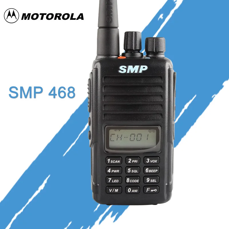 Motorola SMP468 Walkie Talkie Digital Keyboard Two Way Radio UHF Frequency Portable Ham Radio HF Transceiver