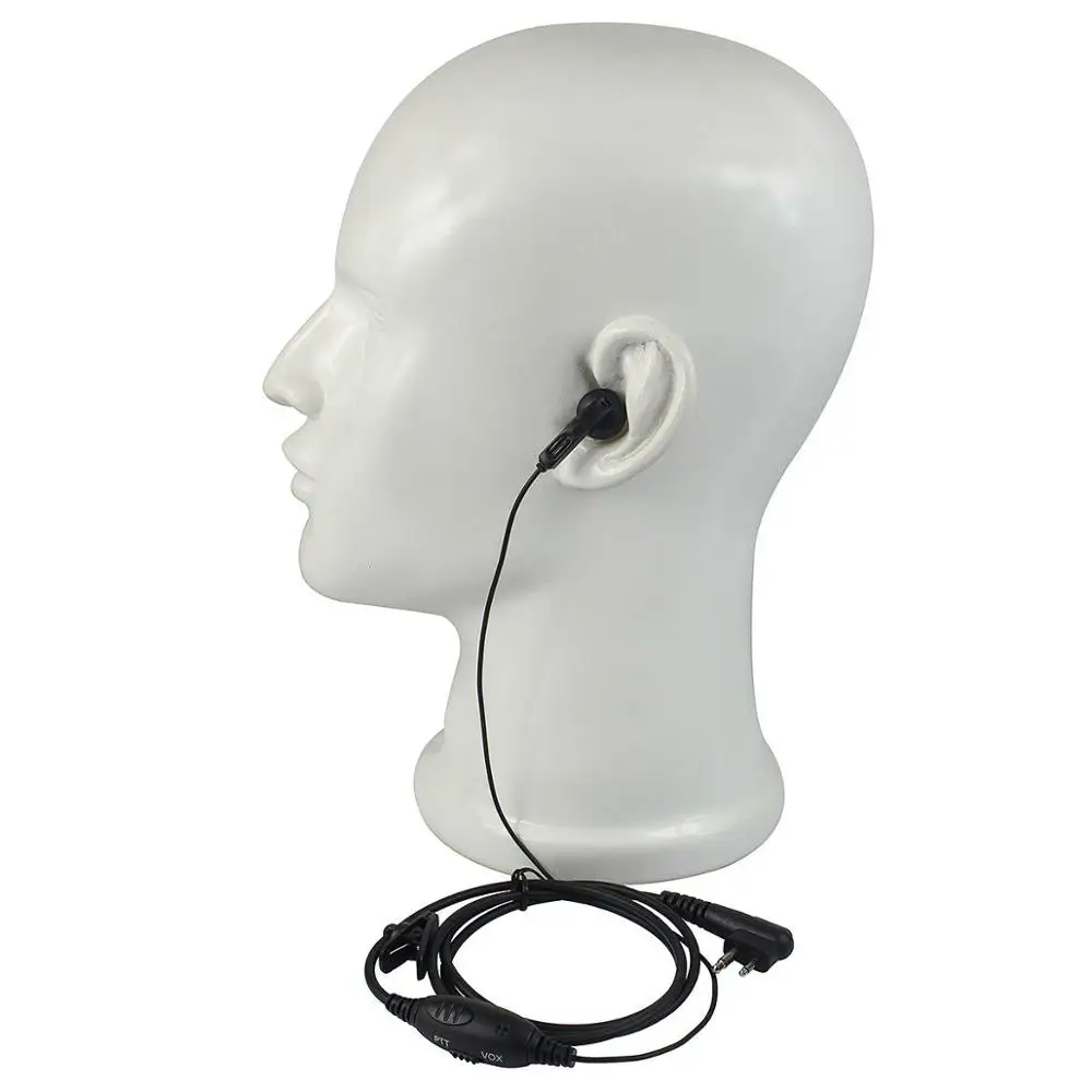20x M-type 2 Pins PTT/VOX Inline PTT Microphone Earpiece for Motorola CT250 Radio Mag One