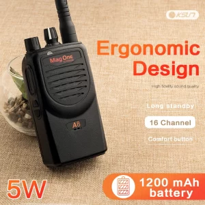 Mag One A8 VHF UHF 5W Portable Two-Way Radio Handheld Transceiver Motorola Walkie Talkie