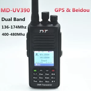 TYT MD-UV390 DMR Digital Mobile Two Way Radio Walkie Talkie Waterproof IP67 Dual Band CTCSS/DCS Transceiver with GPS