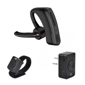 Walkie Talkie Bluetooth Headset Wireless Rotatable 2 Way Radio USB Charging LED Battery Earpiece