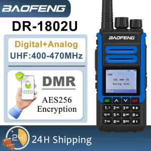 Baofeng DR-1802U Walkie Talkie DMR Radio Encryption 1024 Channel UHF400-470MHz Single Band Digital Analog Long Range Radio