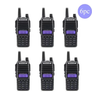 6PCS Baofeng UV-82 Radio Dual band 8W PowerfuL Walkie Talkie 136-174&400-520MHz 2800mAH battery Two Way Radio