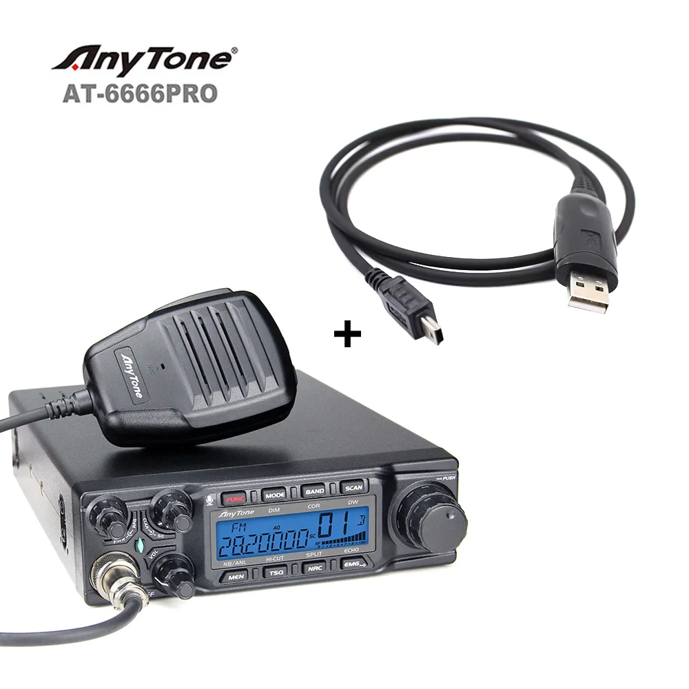 Anytone AT-6666pro 28-29.7MHz 80W High Power CB Radios Mobile Transceiver CW/AM/FM/USB /LSB/PA Mode 40CH Car Mobile Radio - Image 2