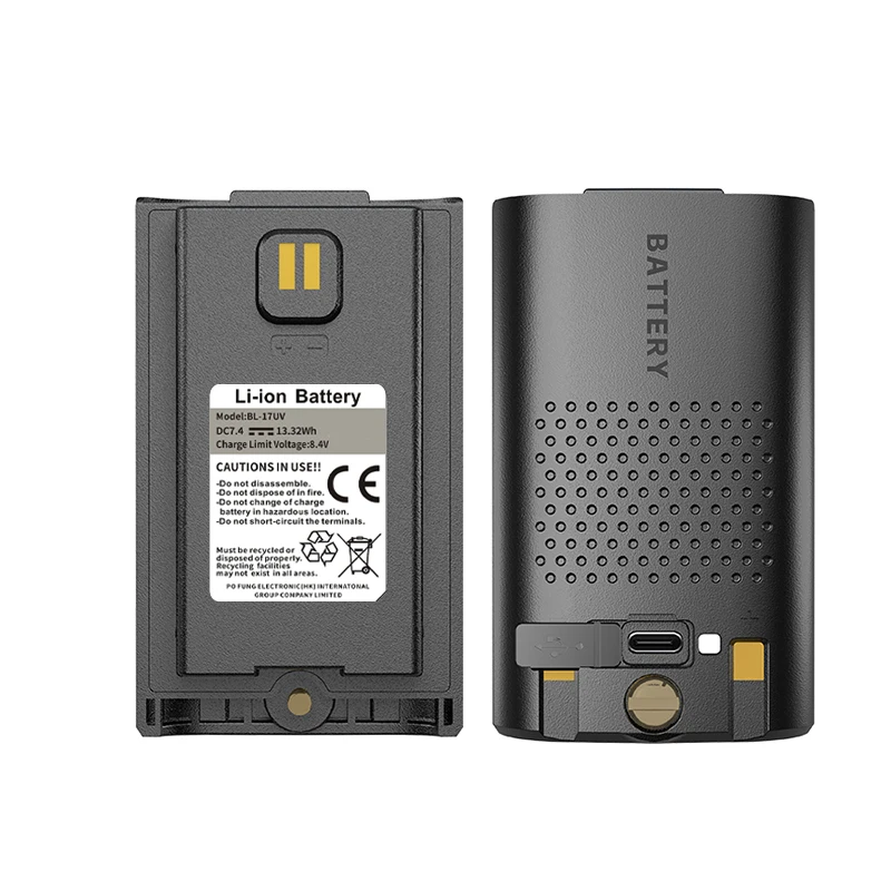 Baofeng UV-17 Pro GPS Li-ion Battery UV-17R Battery USB-C Charging Rechargerable DC7.4V 13.32Wh For UV-17 Pro Max Walkie Talkie - Image 2