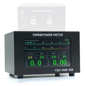 200W High Power Digital SWR Meter with 1.8-54Mhz Frequency 4.3 Inch IPS Color Display Auto Shut-off and Fine-Tuning Capabilities