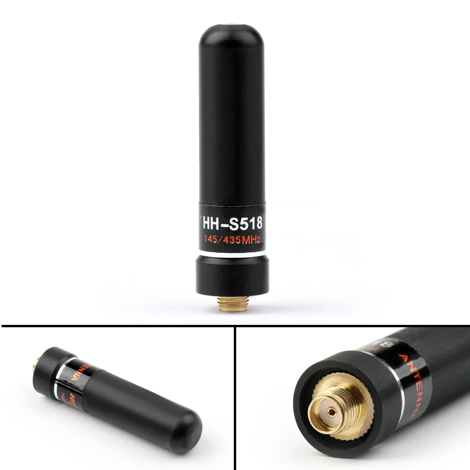 HH S518 Short Rubber Antenna VHF UHF 2M 70cm Dual Band SMA Female Male for Baofeng TYT Wouxun Icom Kenwood Ham Radio 4cm Aerials - Image 3