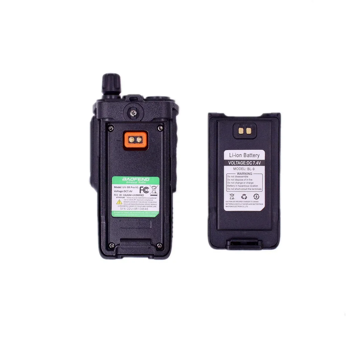 BAOFENG BL-9 Li-ion Battery Pack DC7.4V 2200mAh Replacement for UV 9R Pro Ham Walkie Talkie Power Supply Accessory - Image 6