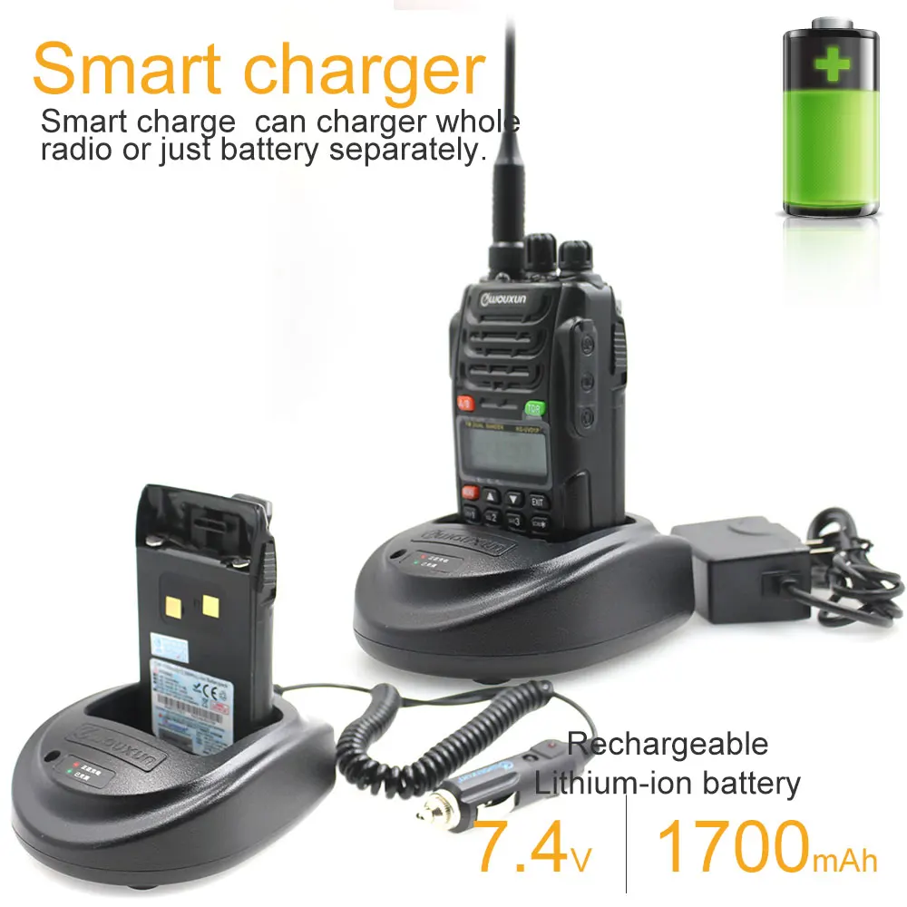 WOUXUN KG-UVD1P Dual Band Two Way Radio with 1700mAh Battery FM Transceiver Walkie Talkie UHF VHF HAM Radio - Image 4