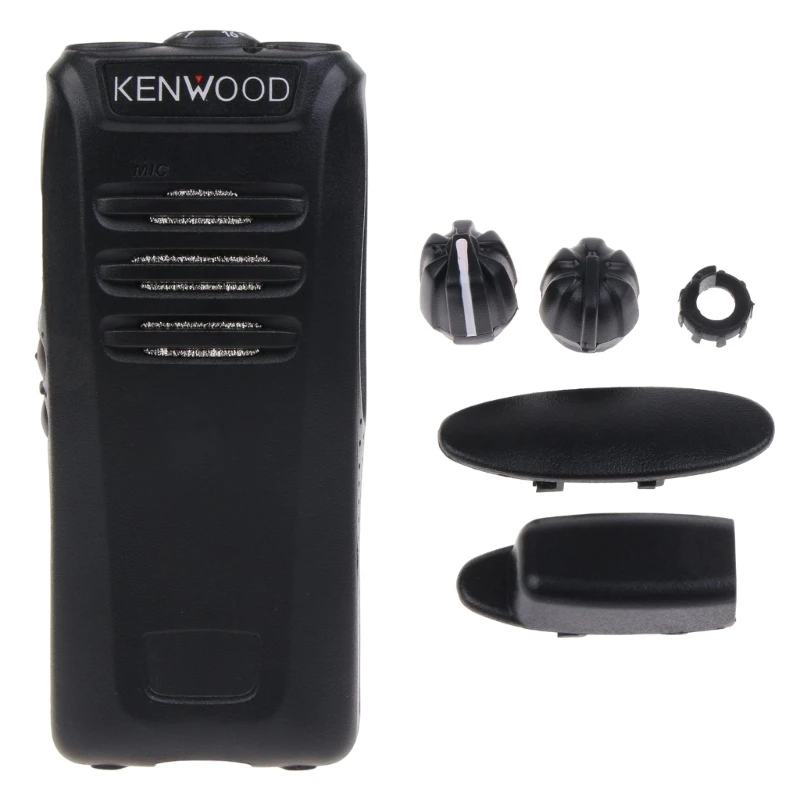 Cangkang Penutup Panel Depan + Kit Refurb Kenop Kompatibel untuk Aksesori Radio Walkie-talkie Kenwood NX340 NX240