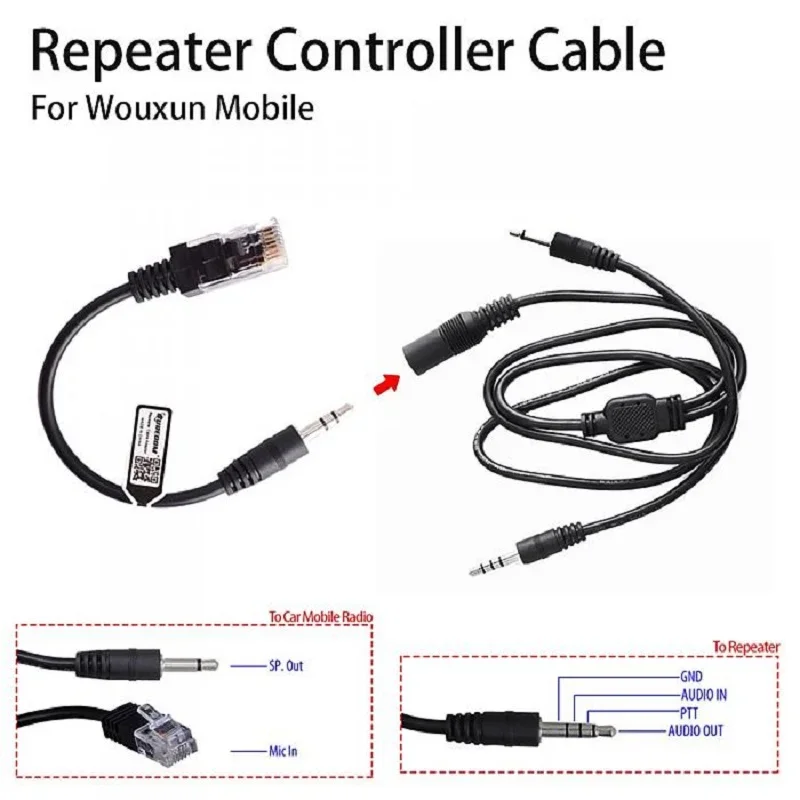 48-50W1 Repeater Controller Cable for Wouxun KG-920 KG-950 Mobile Radio Line Work with Surecom Box Accessory - Image 2