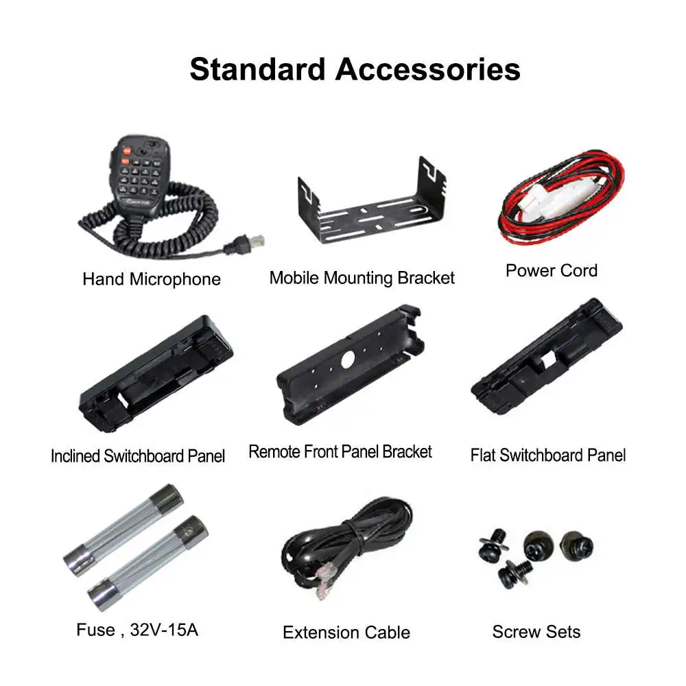 WOUXUN KG-UV980P 50W Quad Band Mobile Radio VHF & UHF Air Band Receiving Cross Band Repeater Car Walkie Talkie - Image 6