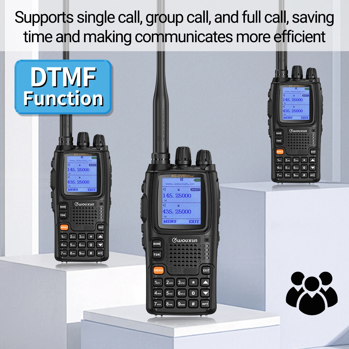 Wouxun KG-UV9D Plus Air Band Walkie Talkie VHF UHF Type-C Cross Band Repeater Transmission Communciator DTMF Ham Two Way Radio - Image 3